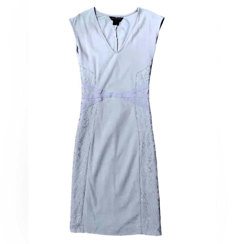 Light Blue size US 2 French Connection Dress w Lace Paneling in good condition
